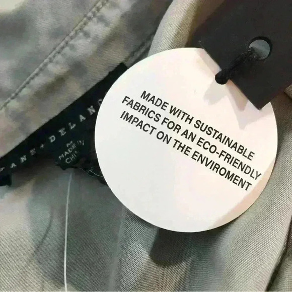 Jane + Delancy Light Gray Button up Collared Long Sleeve Top Size Medium NWT - Picture 11 of 11